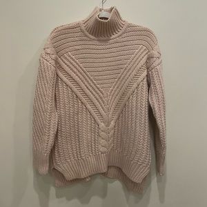 ASOS Chunky Knit Turtleneck Sweater Nude/Light Pink Size 2